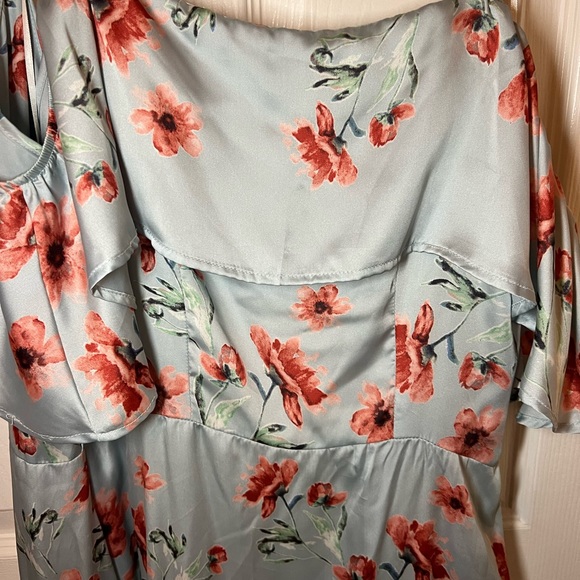 Gorgeous Floral Silk Dress Large - Picture 7 of 8